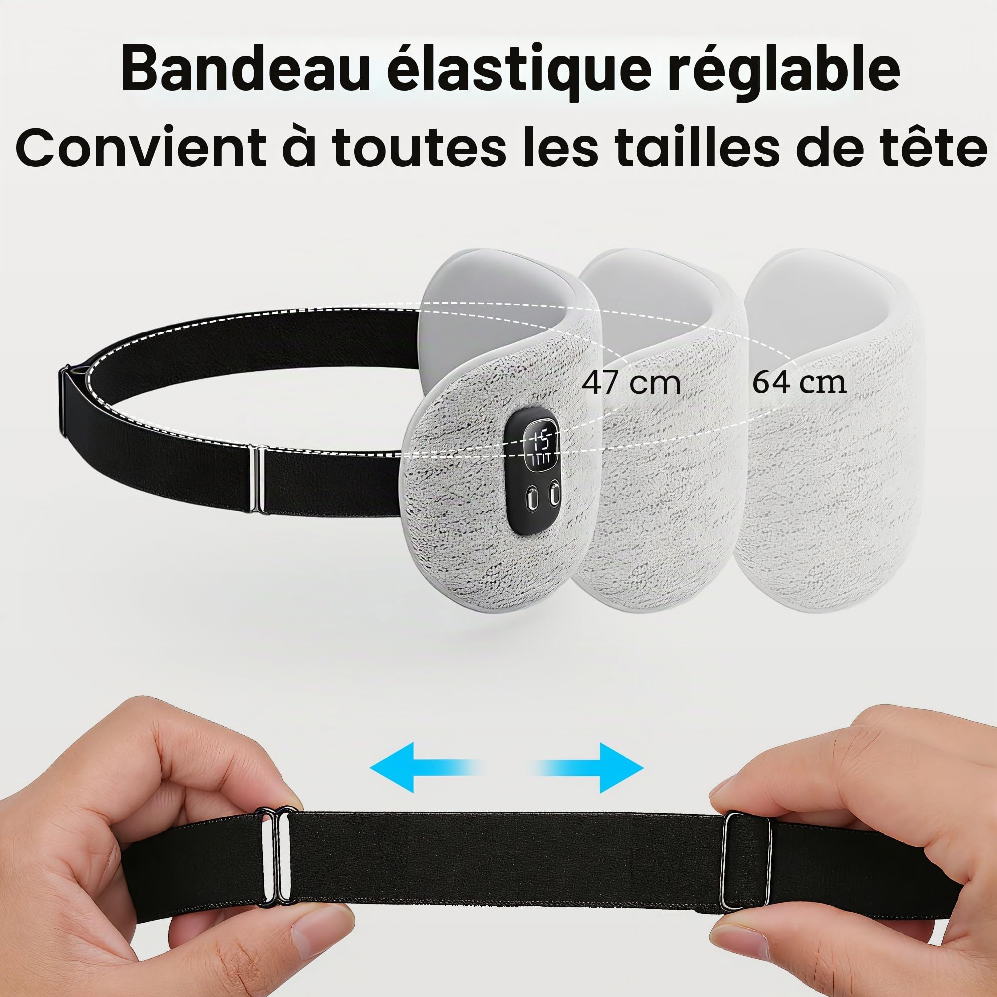 Masque chauffant BOYUNSHI sans fil pour les yeux secs, traitement de la blépharite, soulagement des yeux, améliore le sommeil, 4 niveaux de chaleur et 4 minuteries, coussin chauffant lavable pour les