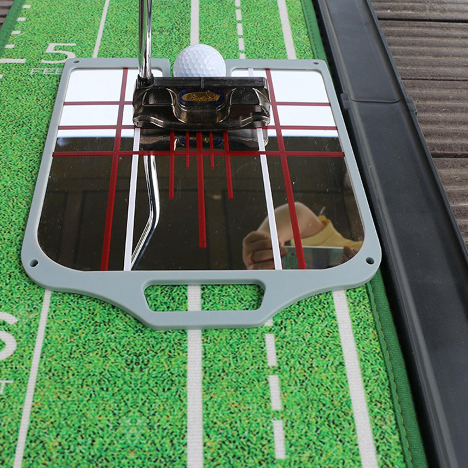 Putting Training Spiegel, Golftraining Spiegel,Acryl Swing Practice Spiegel - Alignment Training Hilfe, Portable Practice Putting Trainer für Indoor- und Outdoor-Training
