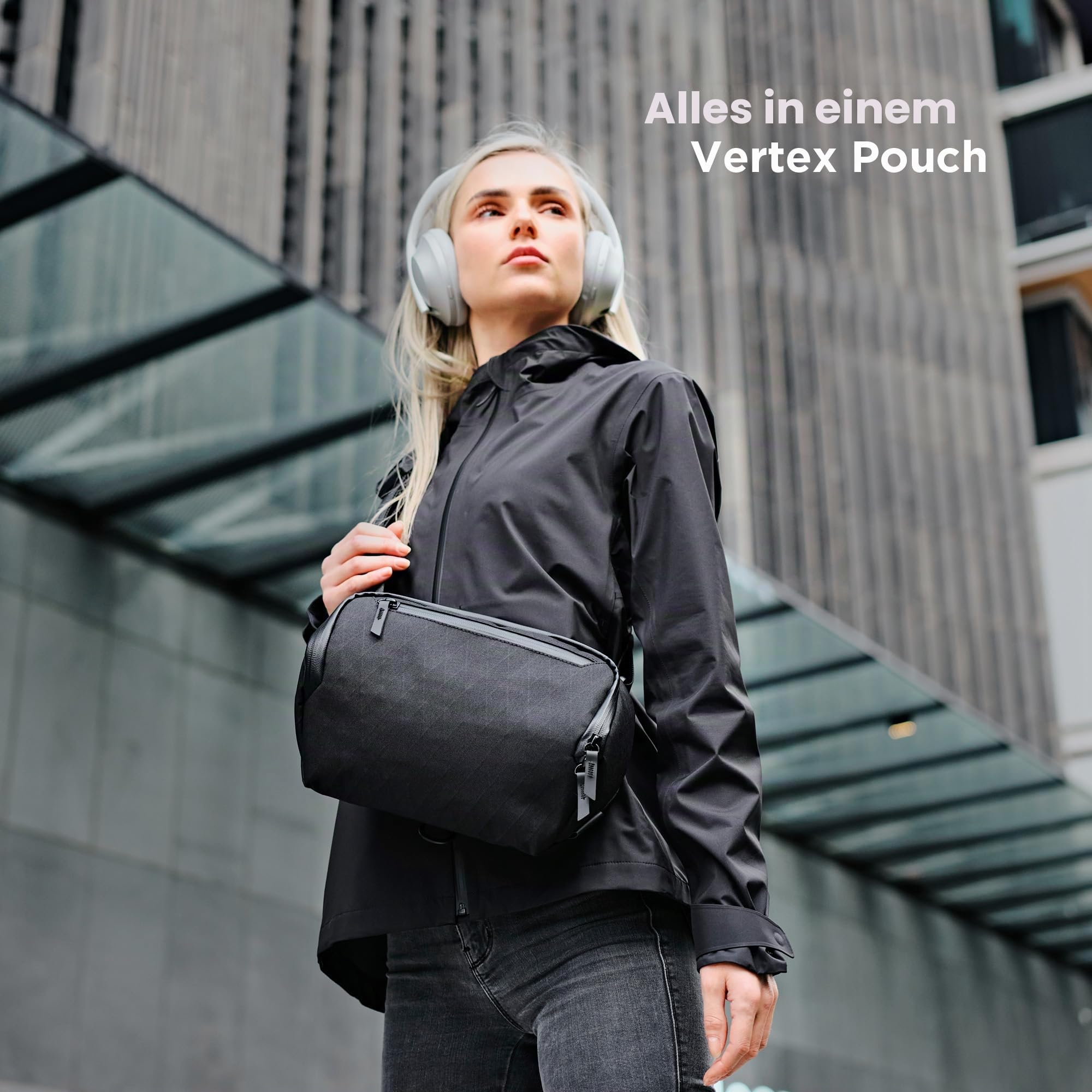 ALPAKA Vertex Pouch – Sling Bag Herren mit Magnetverschluss | Abnehmbarer Riemen, ergonomischer Griff, wetterfester Stoff, für Elektronik & Zubehör