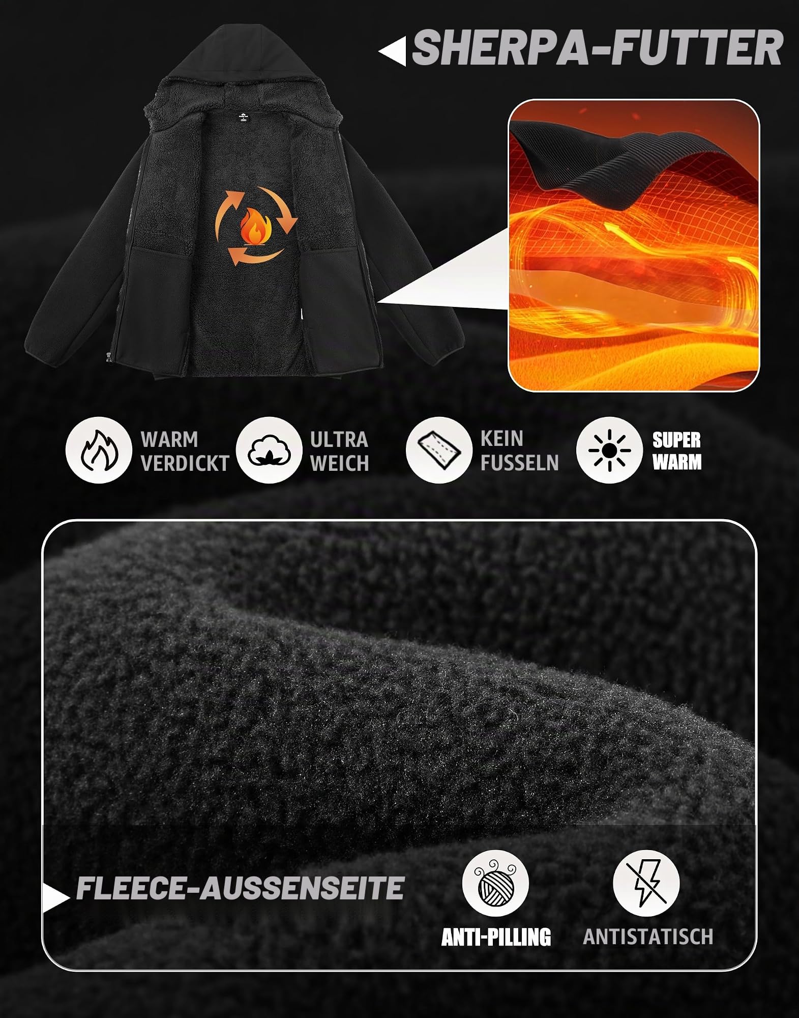 Pioneer Camp Herren Winterjacke mit Sherpa-Fleece und Kapuze