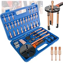 55-in-1 Bearing Puller Kit, Inner Hole Three-Jaw Puller for Cars, Motorcycles, Agricultural Machinery, Switchable 2-Mode Blind Hole Bearing Puller & Separator Set, Blue Storage Case