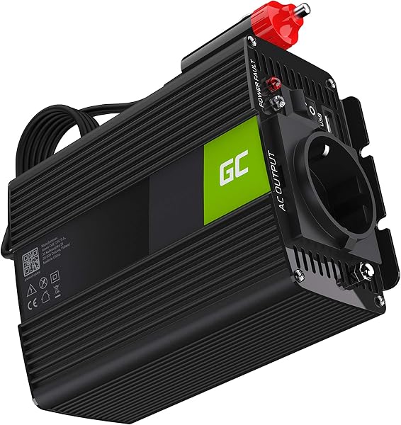 Green Cell® 1000W/2000W 12V a 220V/230V Onda sinusoidal modificada Inversor de Corriente DC AC Power Inverter Transformador de Voltaje para Coche Camion con Puerto USB y Pinzas de conexión a batería - 5