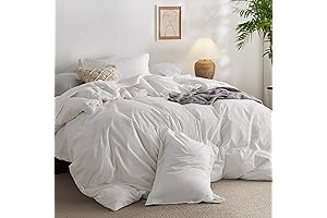 Bedsure 100% Washed Cotton Duvet Cover for Ultimate Softness