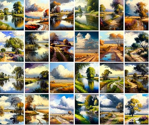 Miniatura 2 de PIXILUV Postales vintage (24 piezas de 4 x 6 pulgadas cada una) increíbles paisajes de montañas y huesos frescos, postales vintage, tarjetas de