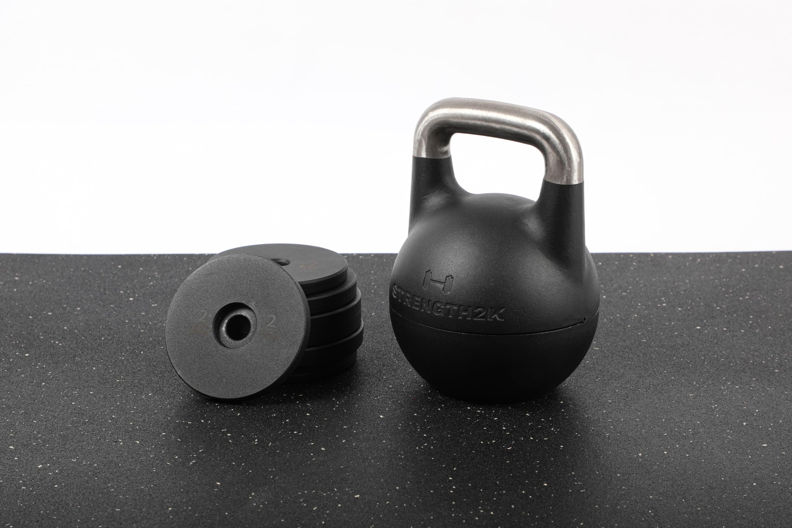 Verstellbare Kettlebell aus Gusseisen, 12–32 kg, Kugelhantel, Pulverbeschichtet, Krafttraining für Home-Gym und Studio