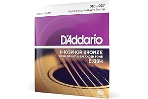 High Quality D'Addario EJ38H Acoustic/Electric Guitar Strings for Exceptional Acoustic Sound