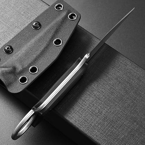 Miniatura 8 de CCanku C1140 Cuchillo de hoja fija, hoja D2 G10, cuchillo utilitario para exteriores, supervivencia, senderismo, campamento (plateado)