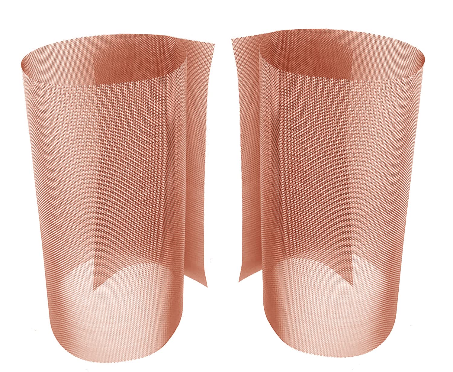 2 Pack 120 Mesh 99.9% Pure Copper Screen Woven Mesh Screen, Copper Mesh Cloth Fine Mesh, 11.8x11.8 Inch