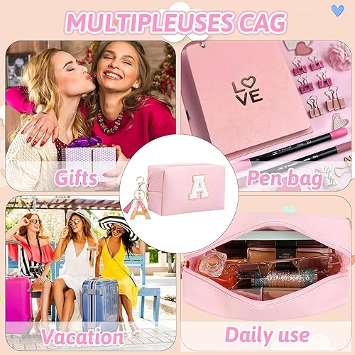 Miniatura 3 de Regalos de cumpleaños para mujeres y ella, bonita bolsa de maquillaje de viaje, bolsas de cosméticos de gran capacidad para mujeres, bolsa de