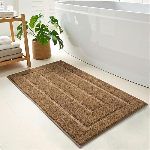 Miniatura 29 de HOMORE Alfombra Pasillo de Baño de 24 x 60 pulgadas, antideslizante, lavable, alfombras de baño largas de microfibra suave y absorbente, tapete de