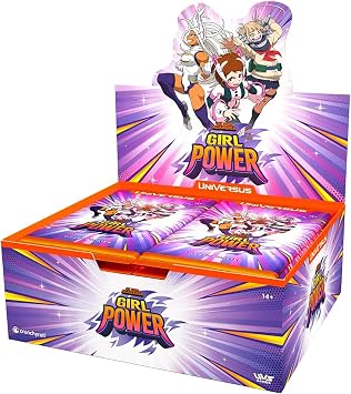 UniVersus My Hero Academia Girl Power Booster Display - Includes 24 Booster Packs 11 Cards Ea, Deck-Building Card Game, Powerful Female Characters