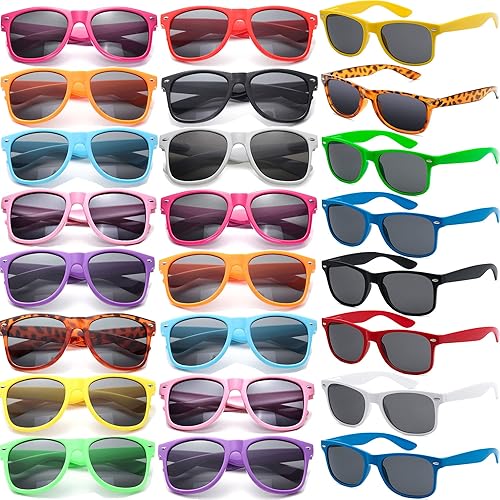 Gafas de sol de neón al por mayor para adultos recuerdos de fiesta gafas de sol clásicas retro paquete de 1224