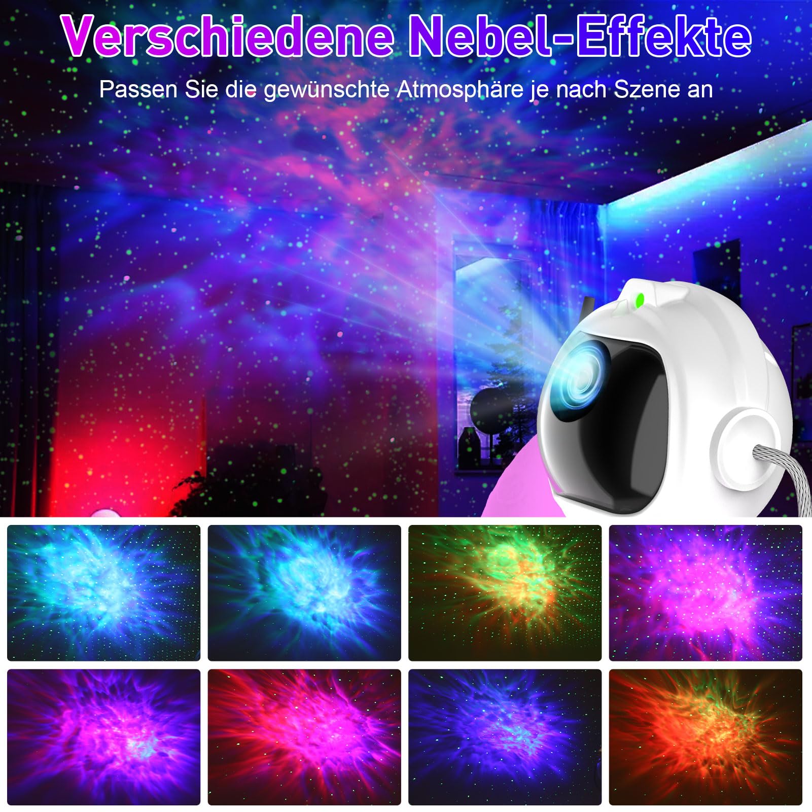GAEFURY Astronaut Projektor - Magisches Galaxy Nachtlicht Mit App Steuerung
