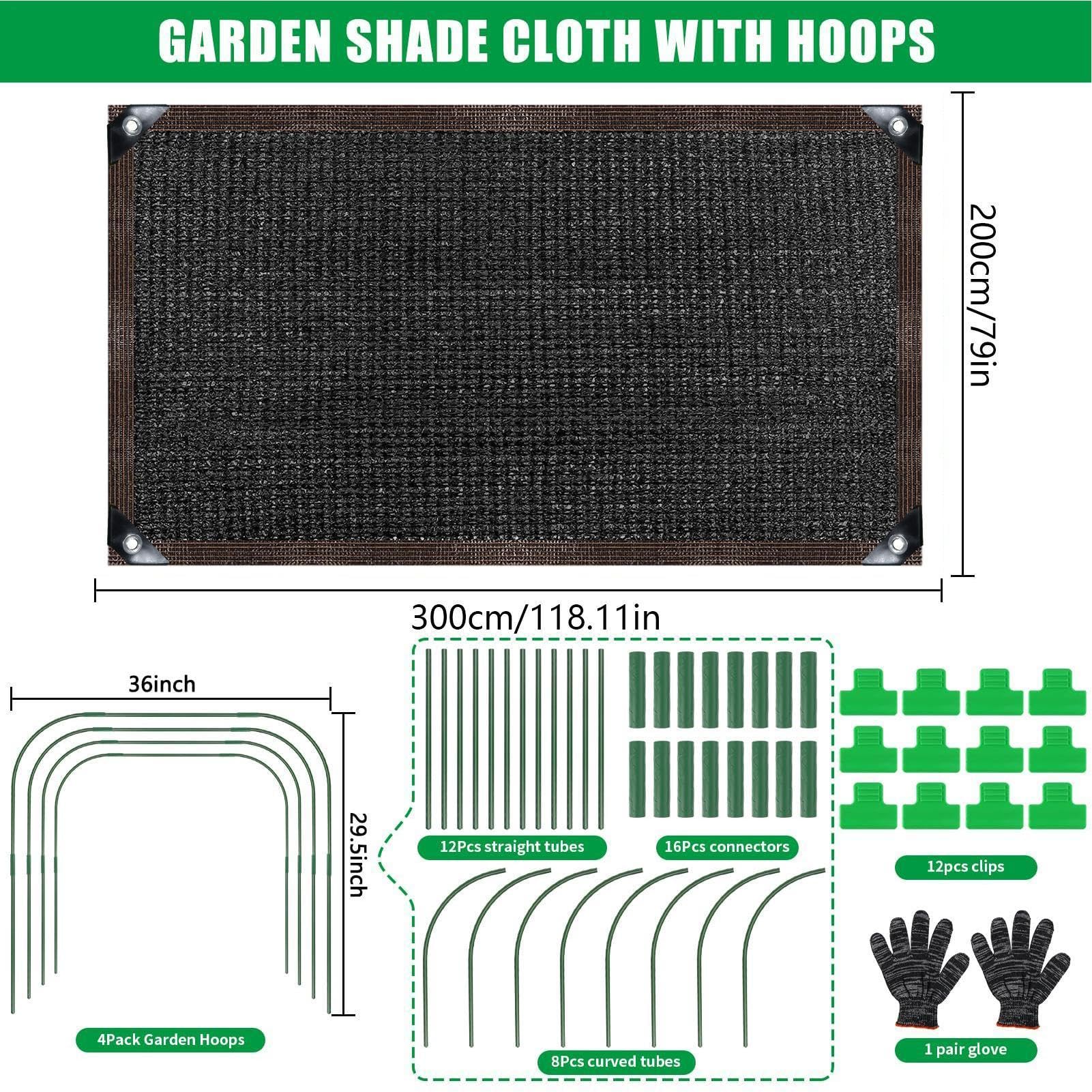 Tenda parasole da giardino, protezione dal calore, protezione solare, traspirante, per piante | Telo parasole da giardino, resistente, protezione UV, con kit di installazione per patio, aiuole rialzate, cortile e serra