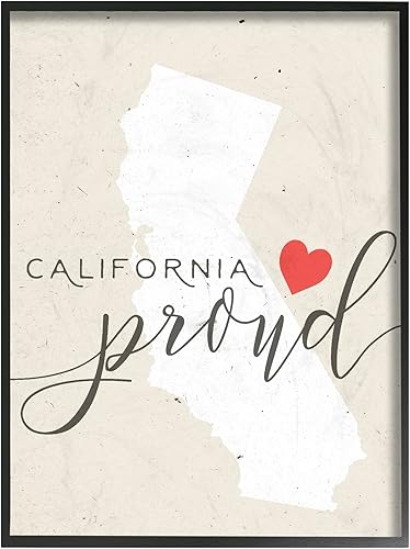 Miniatura 4 de Stupell Industries California Proud with Heart - Placa de pared de gran tamaño, multicolor