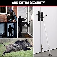 Vista 2 de Barra de Seguridad para Puerta - Barra de Seguridad Ajustable para Topes de Puerta de Gran Resistencia - Barras de Seguridad Ajustables para Puertas