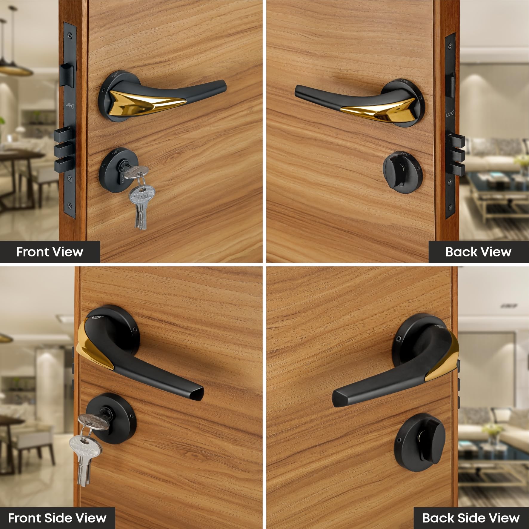 LAPO Mortise Lock - Heavy-Duty Door Lockset -5