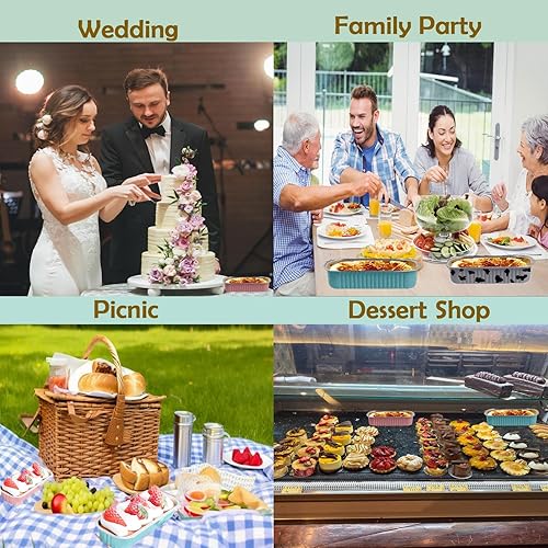 Miniatura 6 de 12Pack Mini Loaf Pans with Lids and Spoons, 6.8oz Disposable Rectangle Aluminum Foil Oven Cake Container, Baking Bread Muffin Dessert Tins for