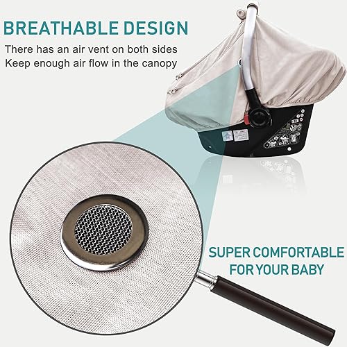 Miniatura 3 de YVMVDV - Funda impermeable para asiento de automóvil para bebé, funda patentada para asiento de automóvil para clima frío, para niños y niñas,