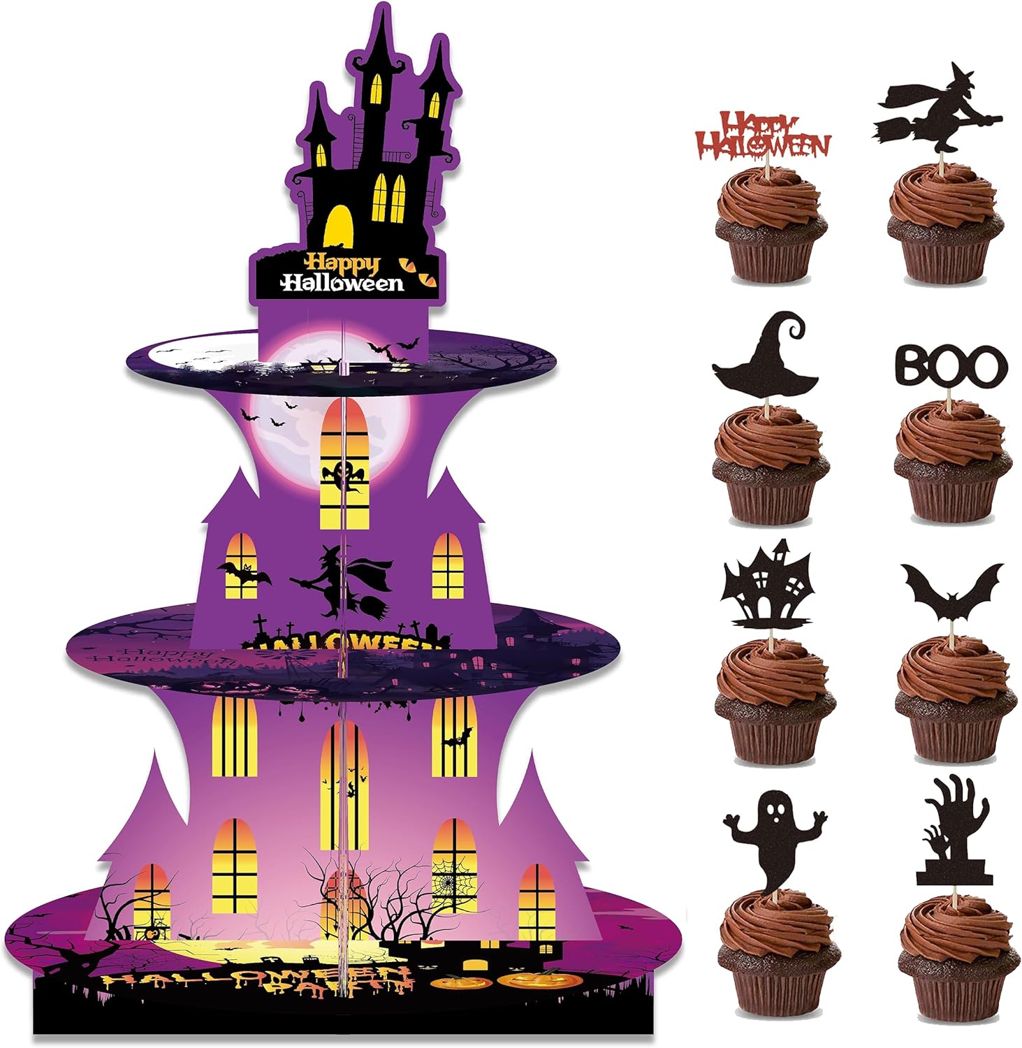 Halloween Cupcake Stand Halloween Dessert Table Display Set
