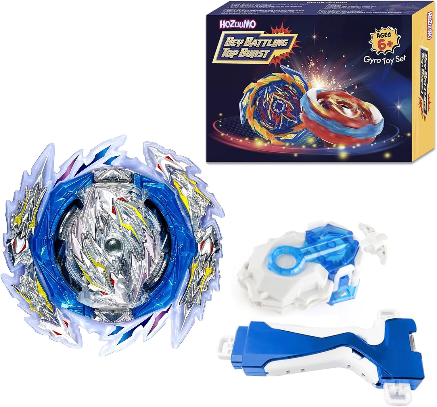 Hozuumo Gyro Battling Tops, 4D Metal Fusion Fight Gyro Burst Blade Set with B-184 Launcher, Spinning Set for Children Boys Girls23
