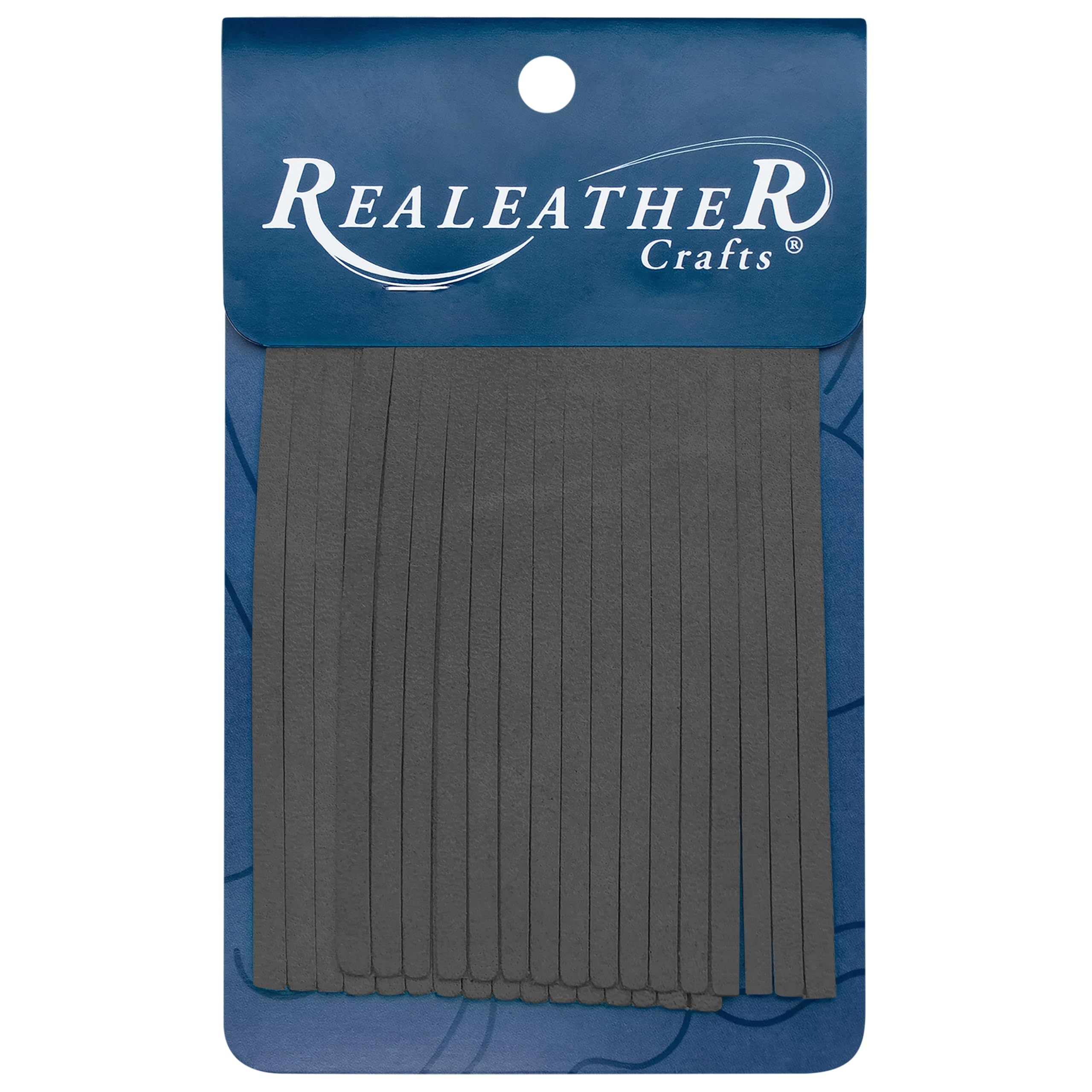 Realeather Leather Fringe Piece, Charcoal