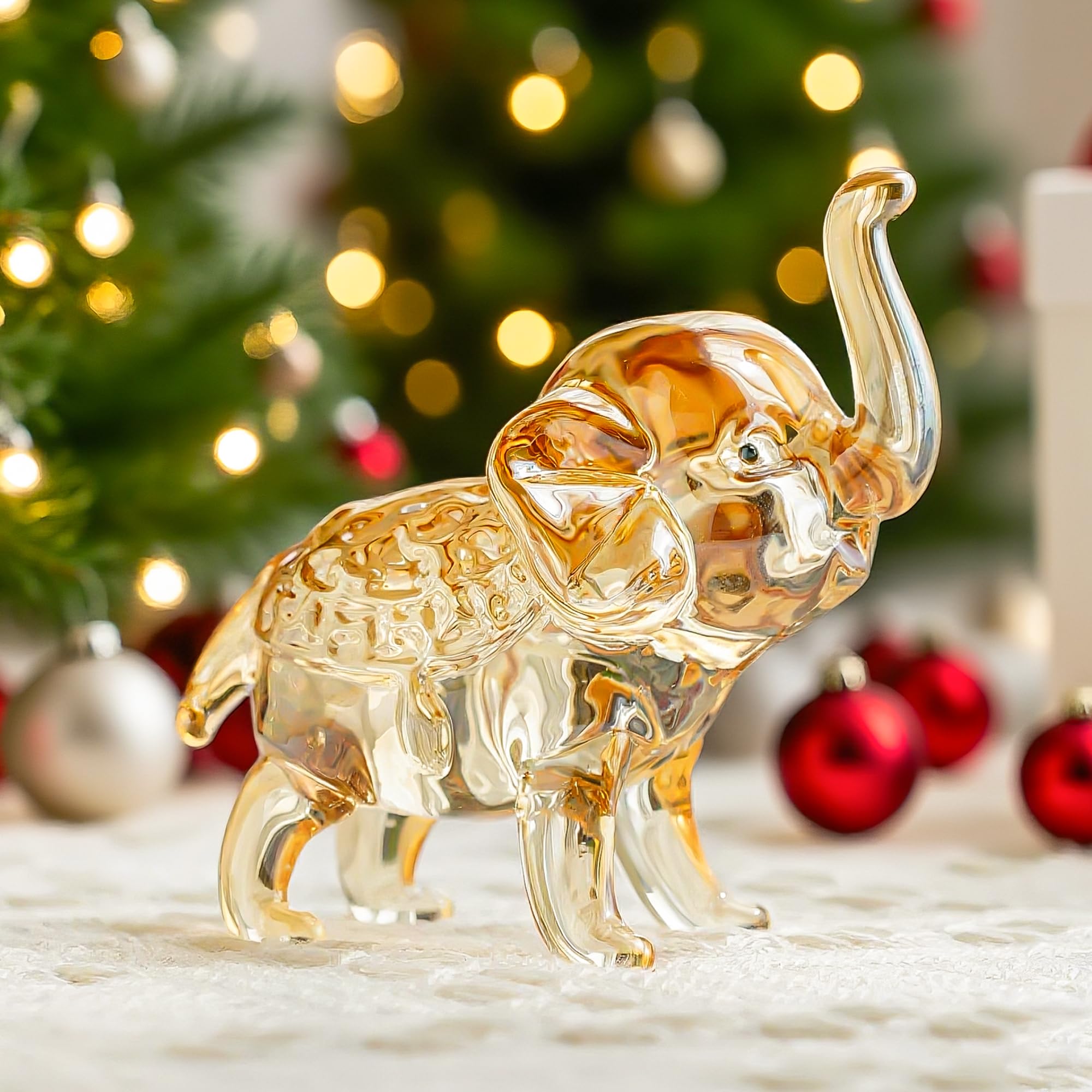 Amazon.com: H&D HYALINE & DORA Handmade Crystal Elephant Figurine