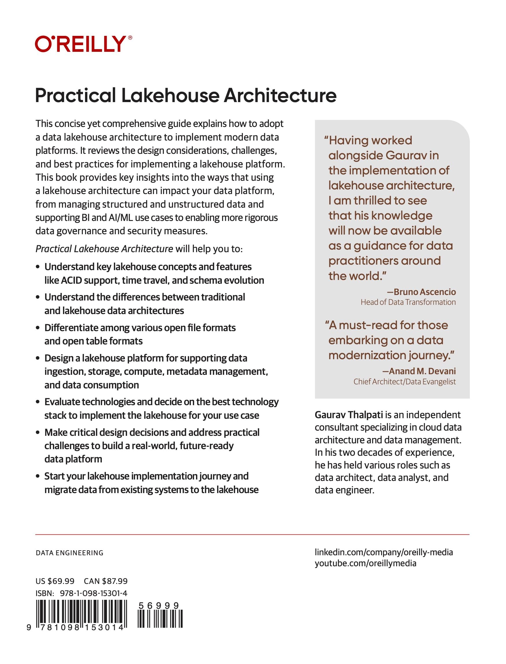 Practical Lakehouse Architecture: Designing and Implementing Modern Data Platforms at Scale