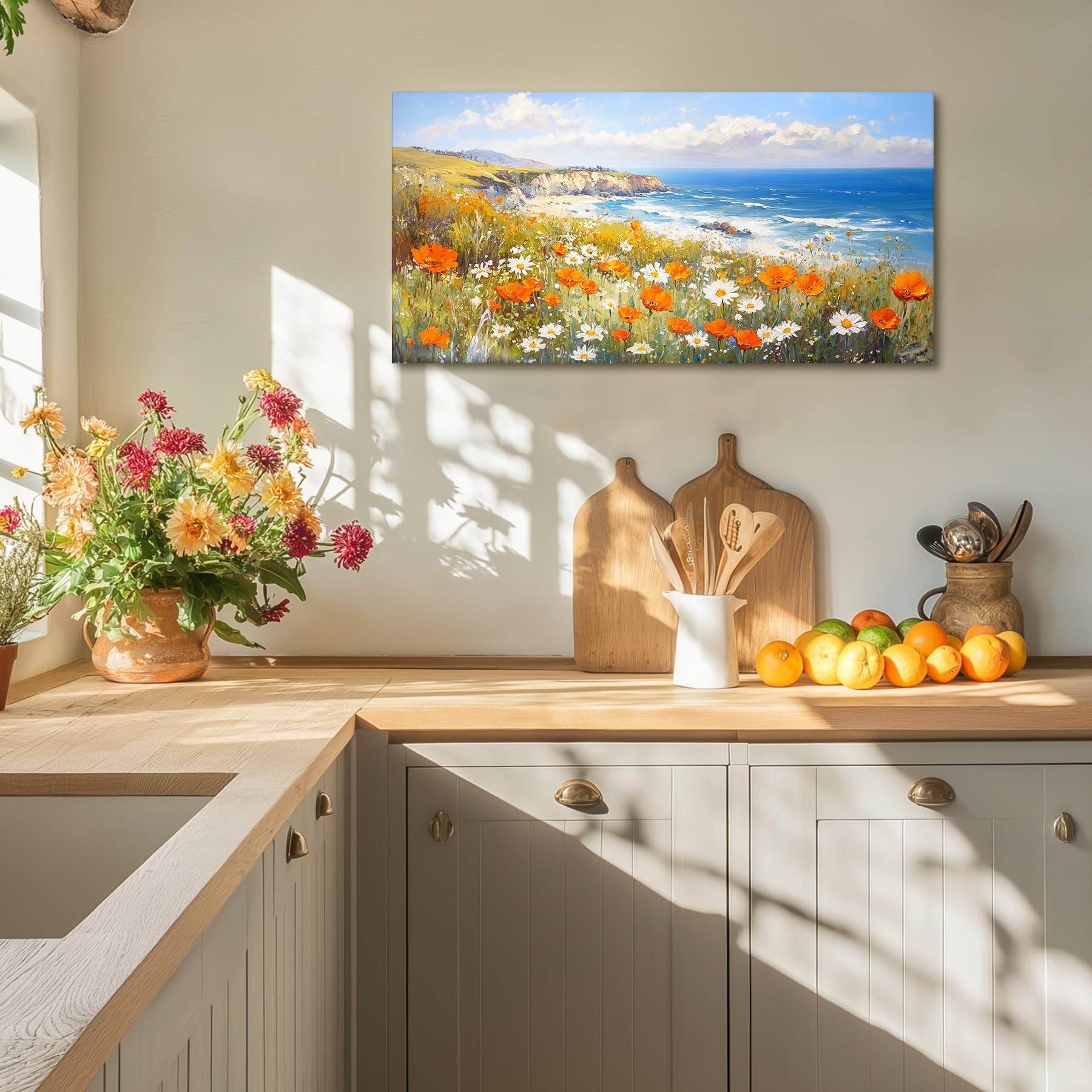 MHARTK66 Tableau Decoration Murale Salon Moderne Tableaux Arbre Coloré, Peinture Inspirante Nature Paysage Impression Sur Toile, Decoration Murale Chambre Salle De Bain Cuisine Bureau