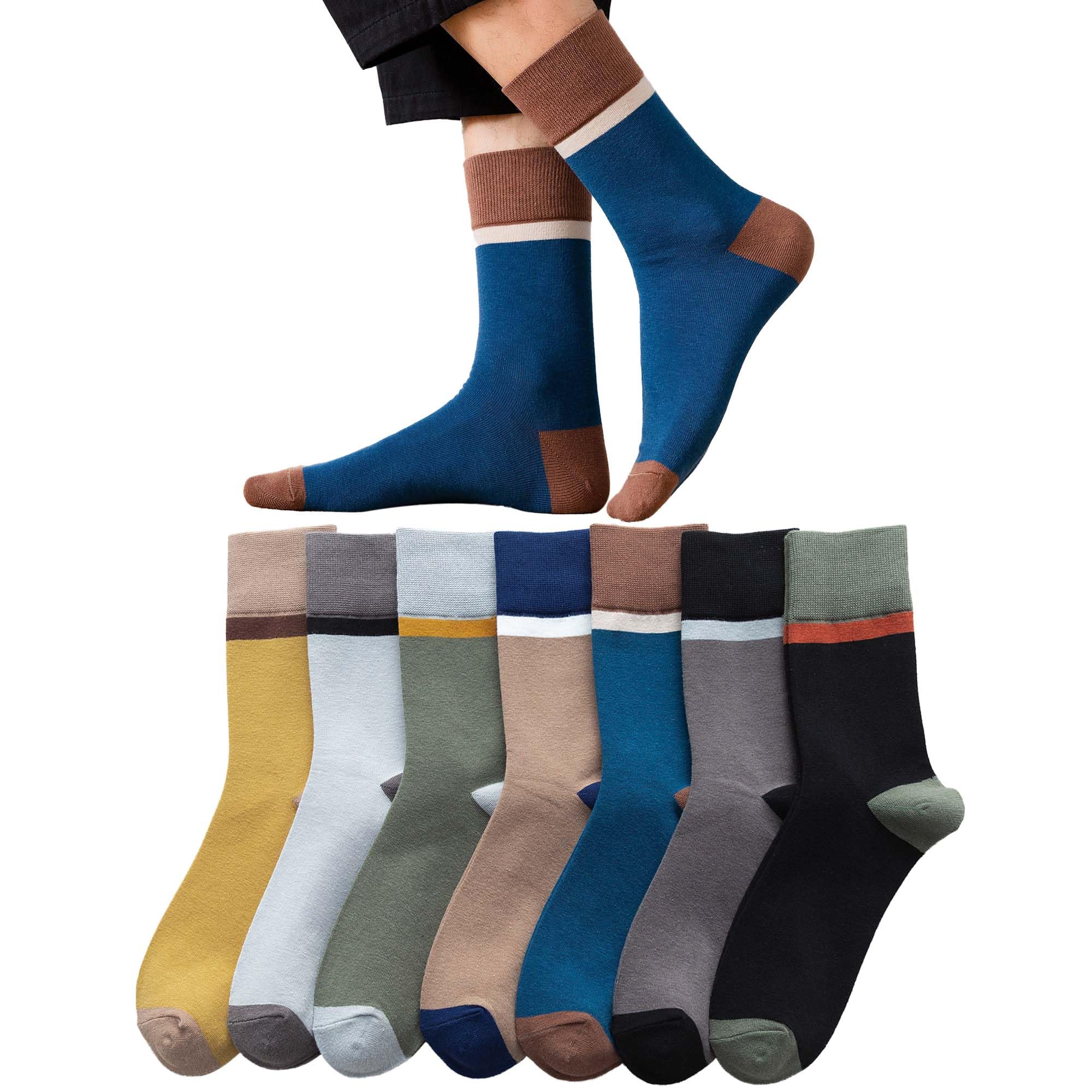 [Cailin Kailun] 靴下 メンズ 【抗菌 防臭 綿】10足セット 7足セット 綿 カラフルソックス アウトドアソックス カジュアル 23-27cm 吸汗 スポーツ ビジネス 綿