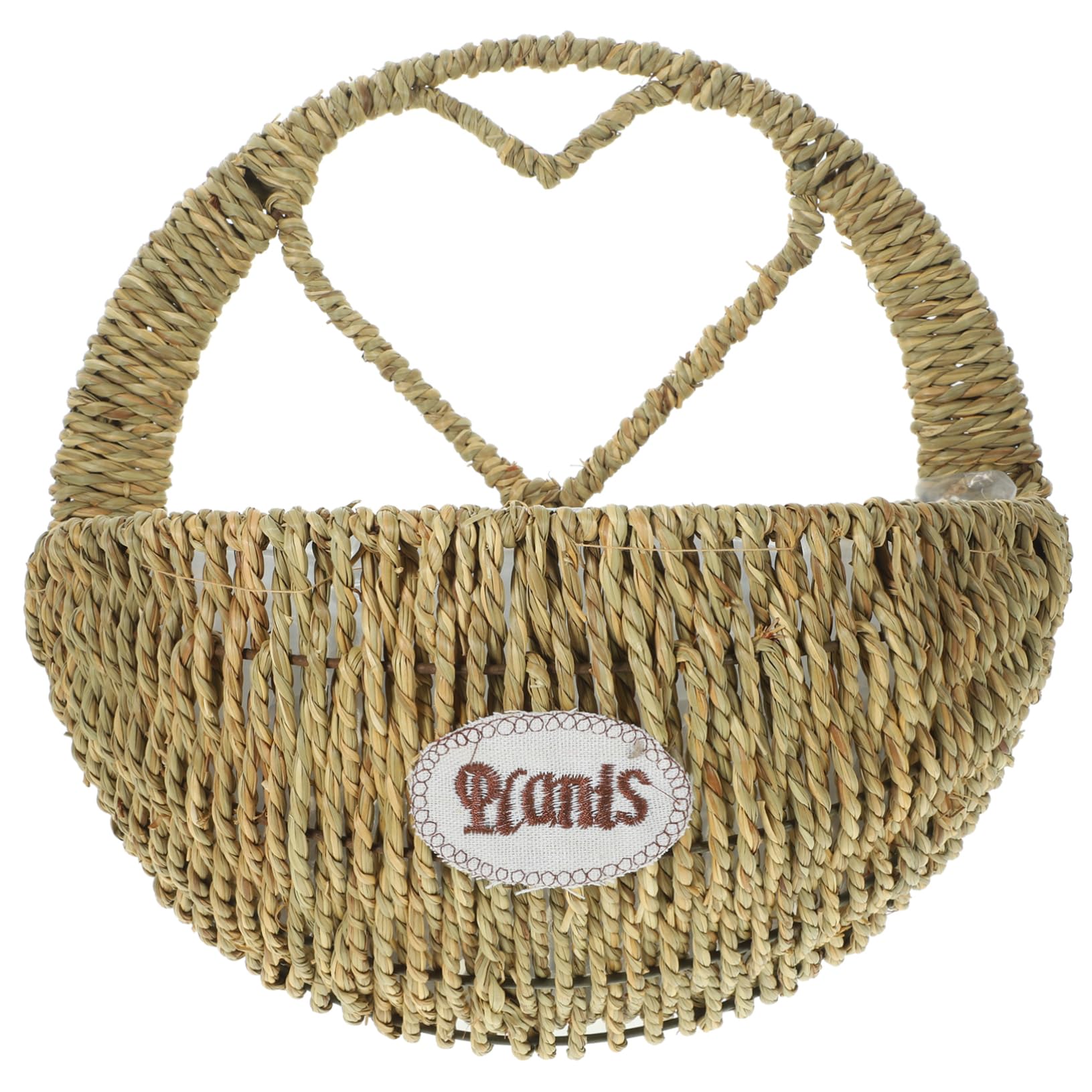 BESPORTBLE Straw Iron Wall Hanging Plants Pot Woven Hanging Basket for Indoor Dec