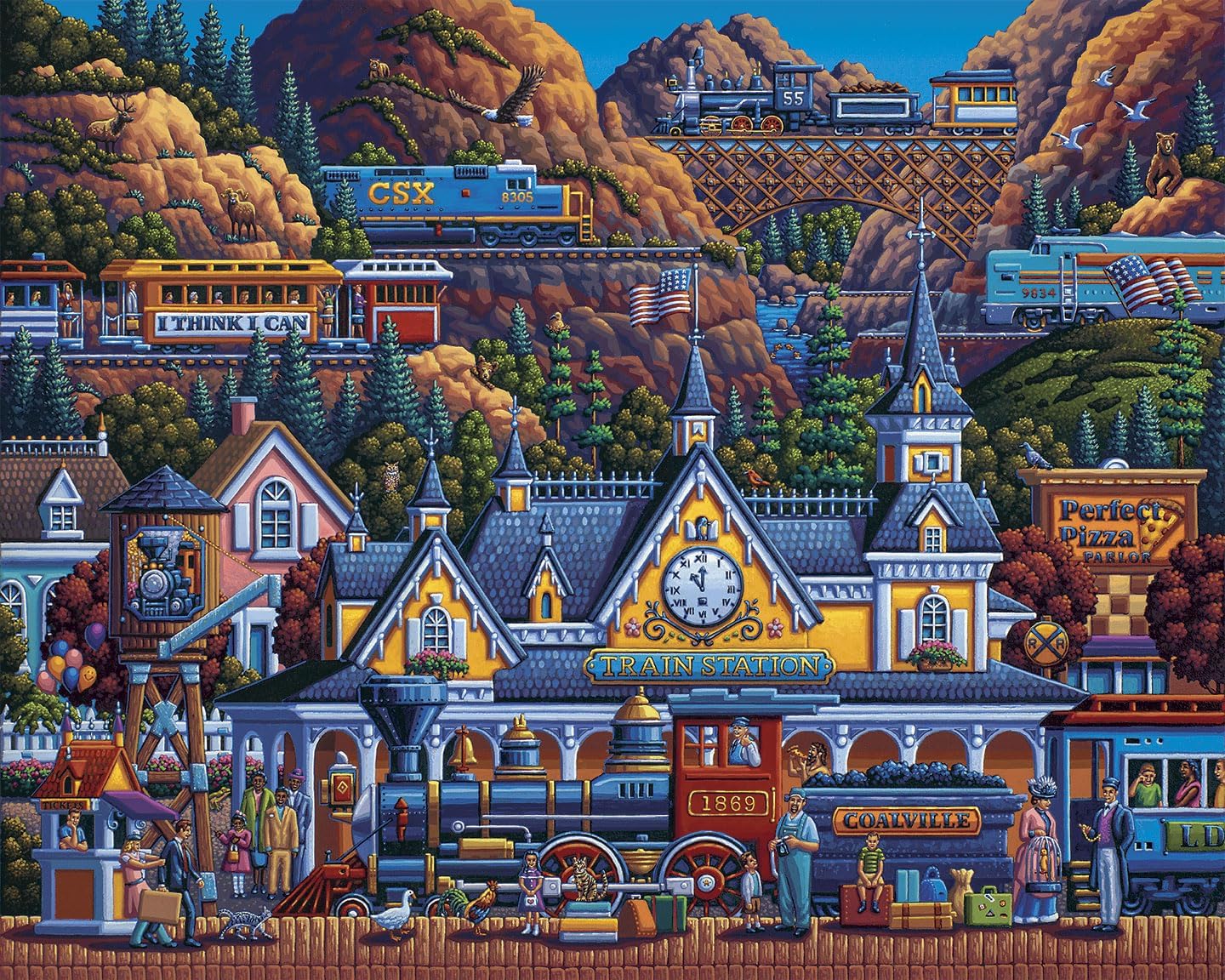 Dowdle Personal Puzzle - Train Station - 210 Piece