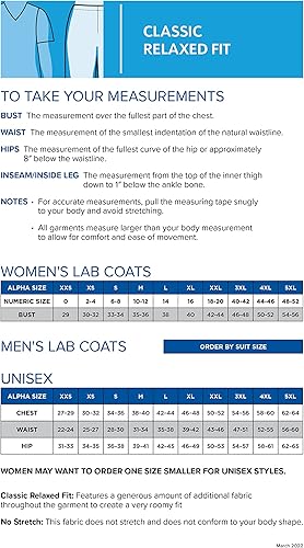 Miniatura 6 de Landau Abrigo de laboratorio de longitud completa de 5 bolsillos y 3 botones de ajuste relajado para mujer 3165 blanco, Blanco