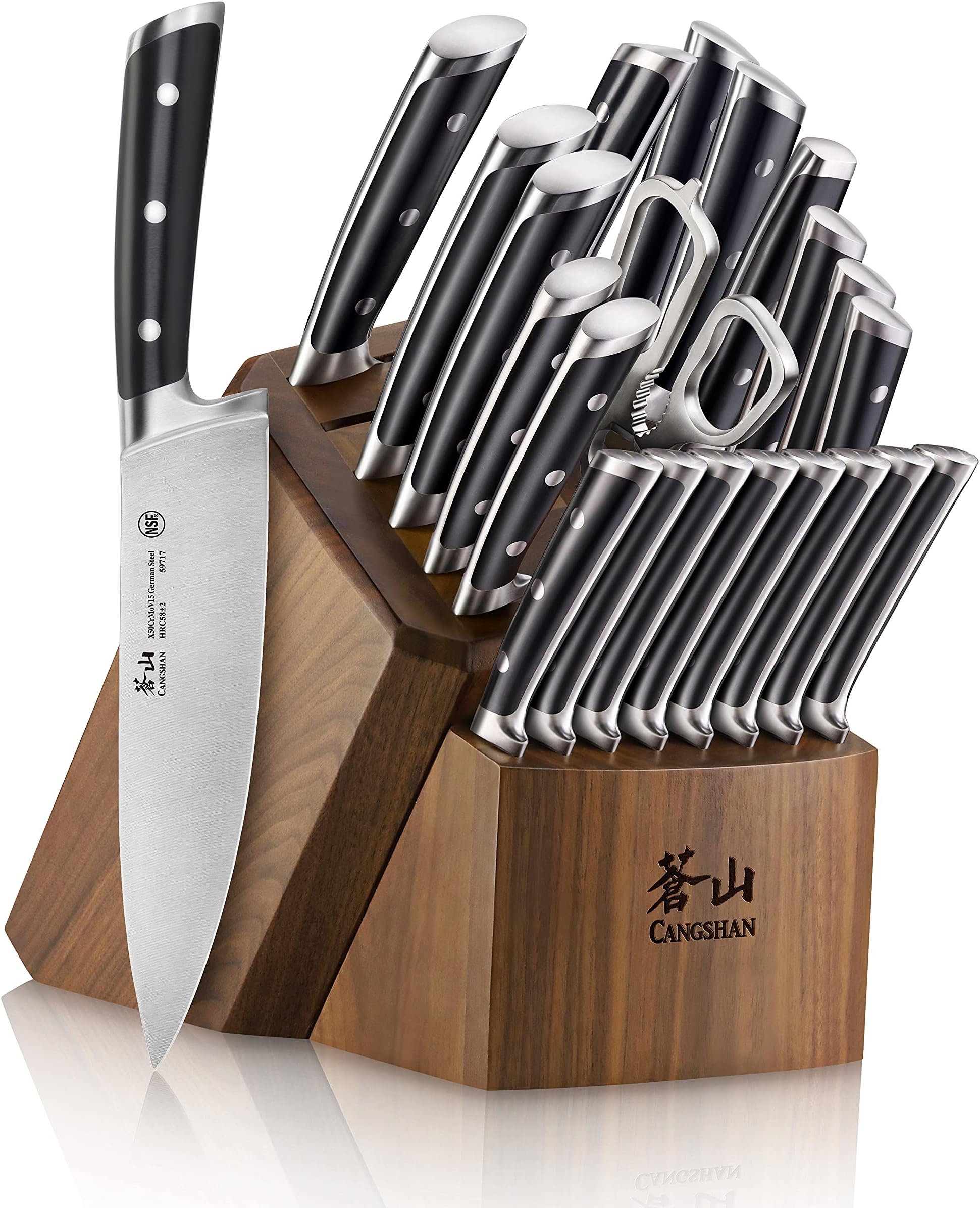 Series 1026054 German Steel Forged 23-Piece Knife Block Set