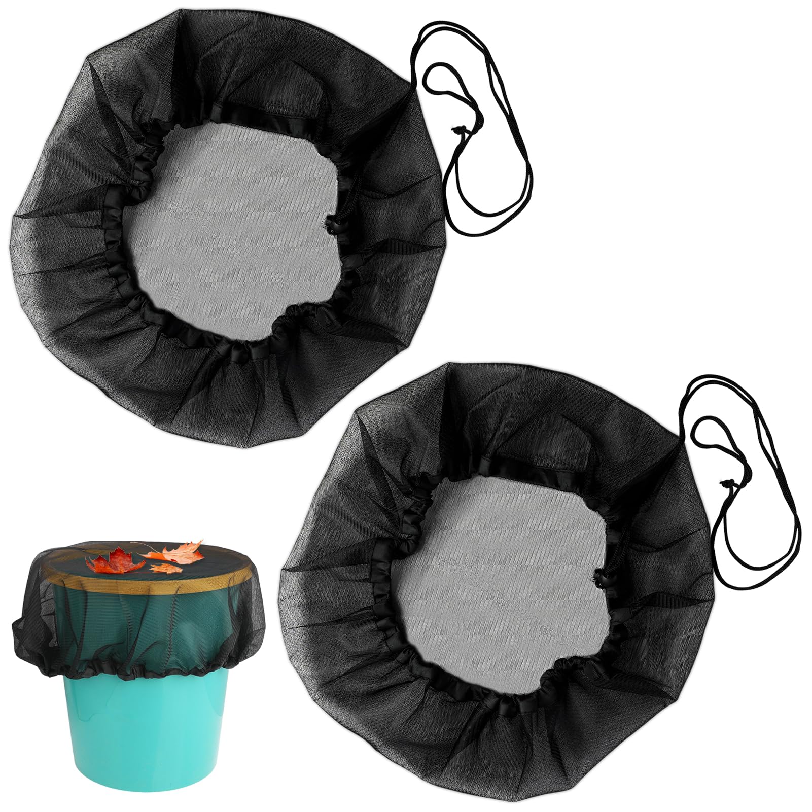 Copertura In Rete Per Barile Per Pioggia, Filtro Per Foglie Con Coulisse Secchi Per Raccolta Dell Acqua Protezione Per Serbatoio Schermo 98893822