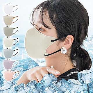 [紫星] 【夏用 接触冷感】冷感マスク 60枚入（10枚×6パック）3D立体 不織布 バイカラーマスク 小顔設計 3層構造 高通気 息しやすい 柔らかい耳紐 耳が痛くなりにくい 蒸れにくい メイクが付きにくい 花粉・ホコリ・PM2.5・飛沫対策 くすみカラー 男女兼用 使い捨て 日常用【適格請求書発行事業者】