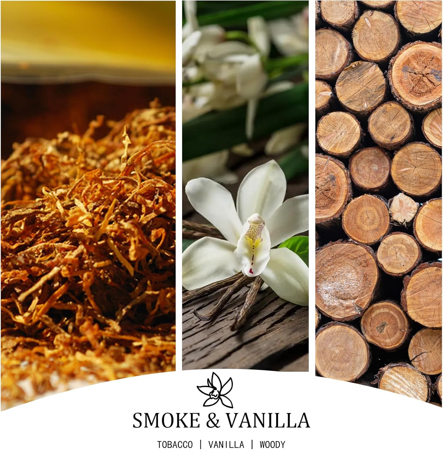 Smoke & Vanilla Scented Candle, Large 30oz Natural Soy Candles, 4-Wick 80 Hour Burn Time, Home Fragrance Candles Housewarming Gift for Women Men - Image 2