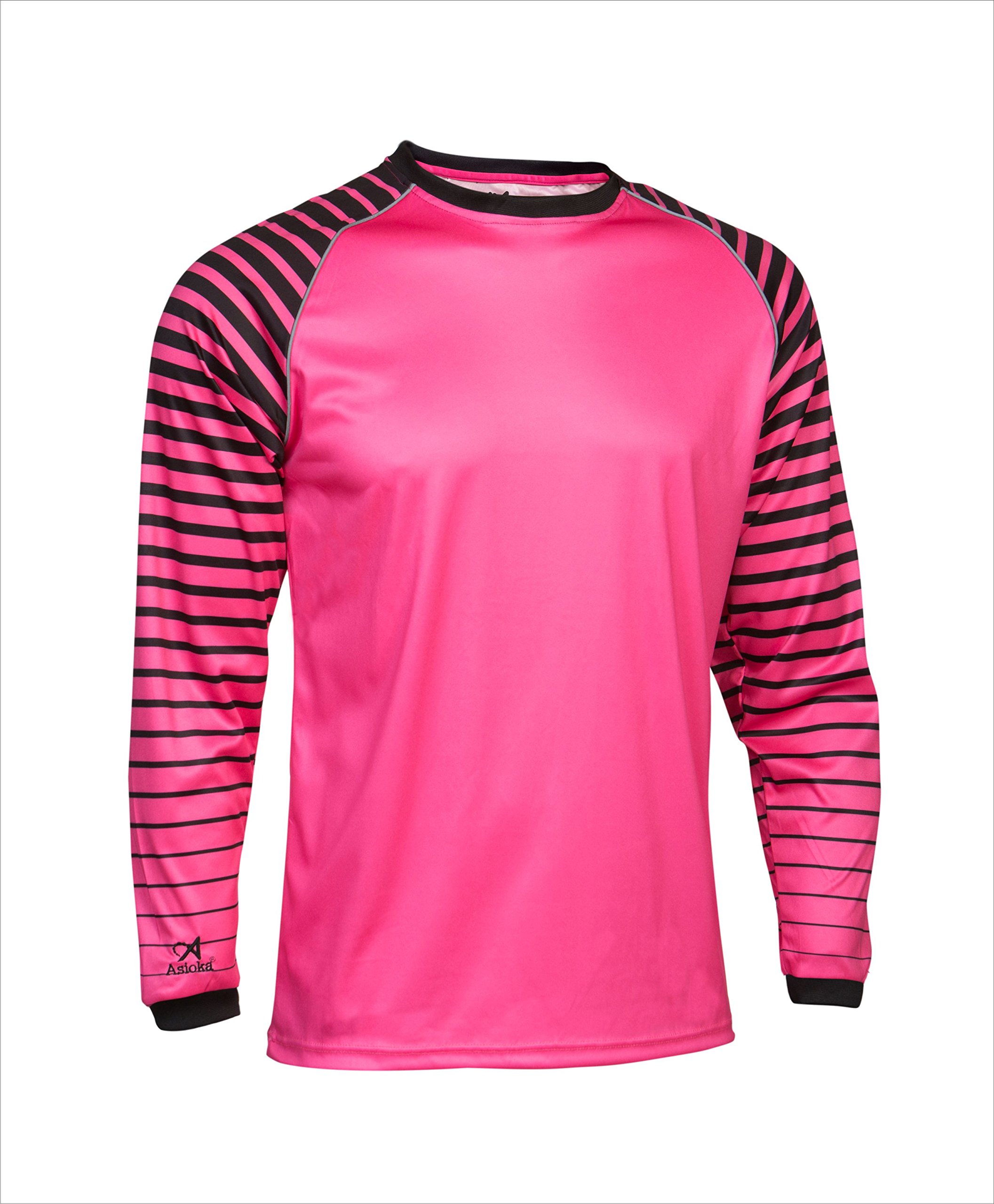 Asioka 157/17 Long Sleeve Goalkeeper Tee, Unisex Adult, unisex-adult, 157/17 FUCSIA/NEGRO S, Pink (Fuchsia) / Black, S