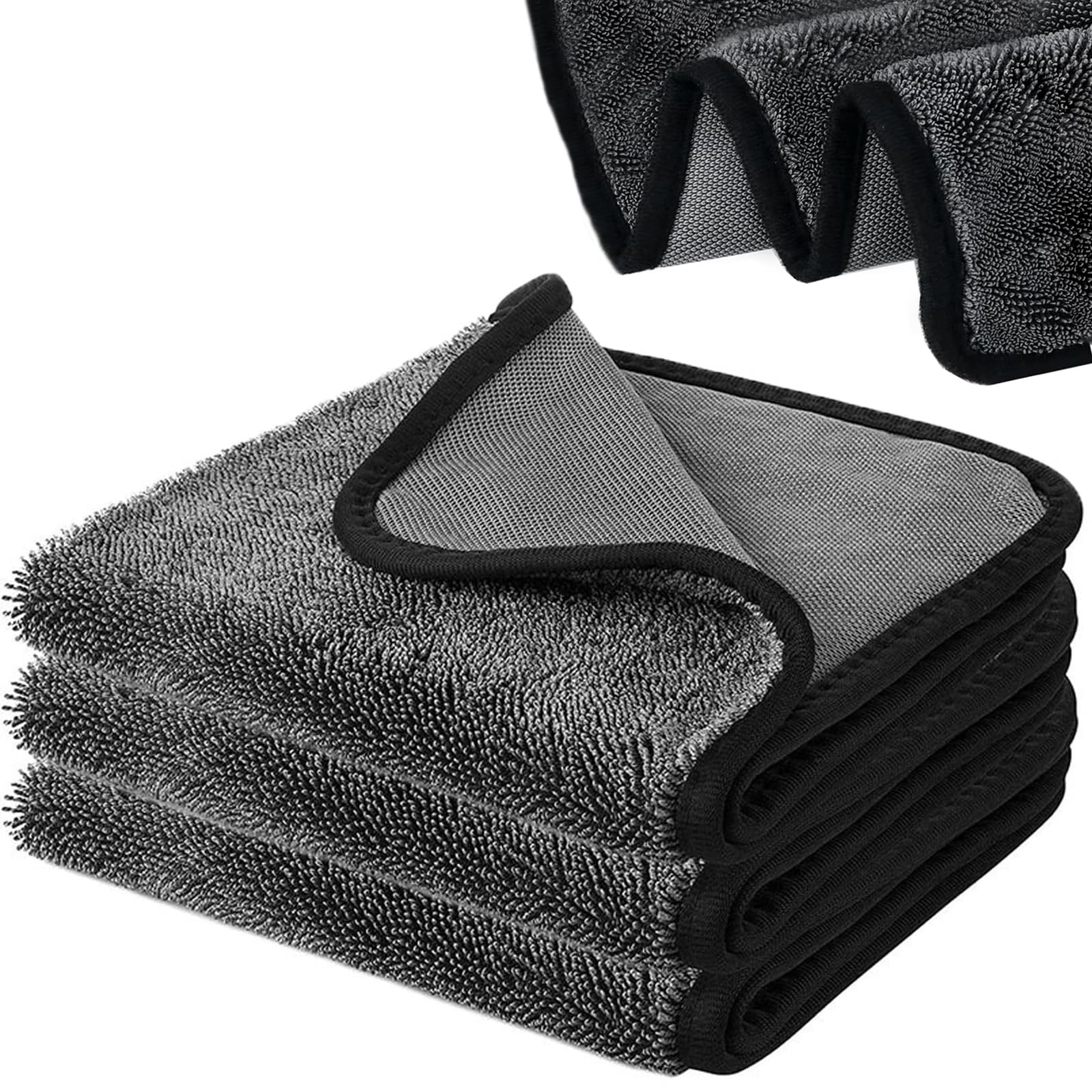 mumisuto 3Pcs Magic Bathroom Drying Cloth, 40×60 cm Car Drying Towel with Super Absorbent Microfiber, No Water Marks Microfibre Cleaning Cloths for Windows, Bathroom, Car Home Office