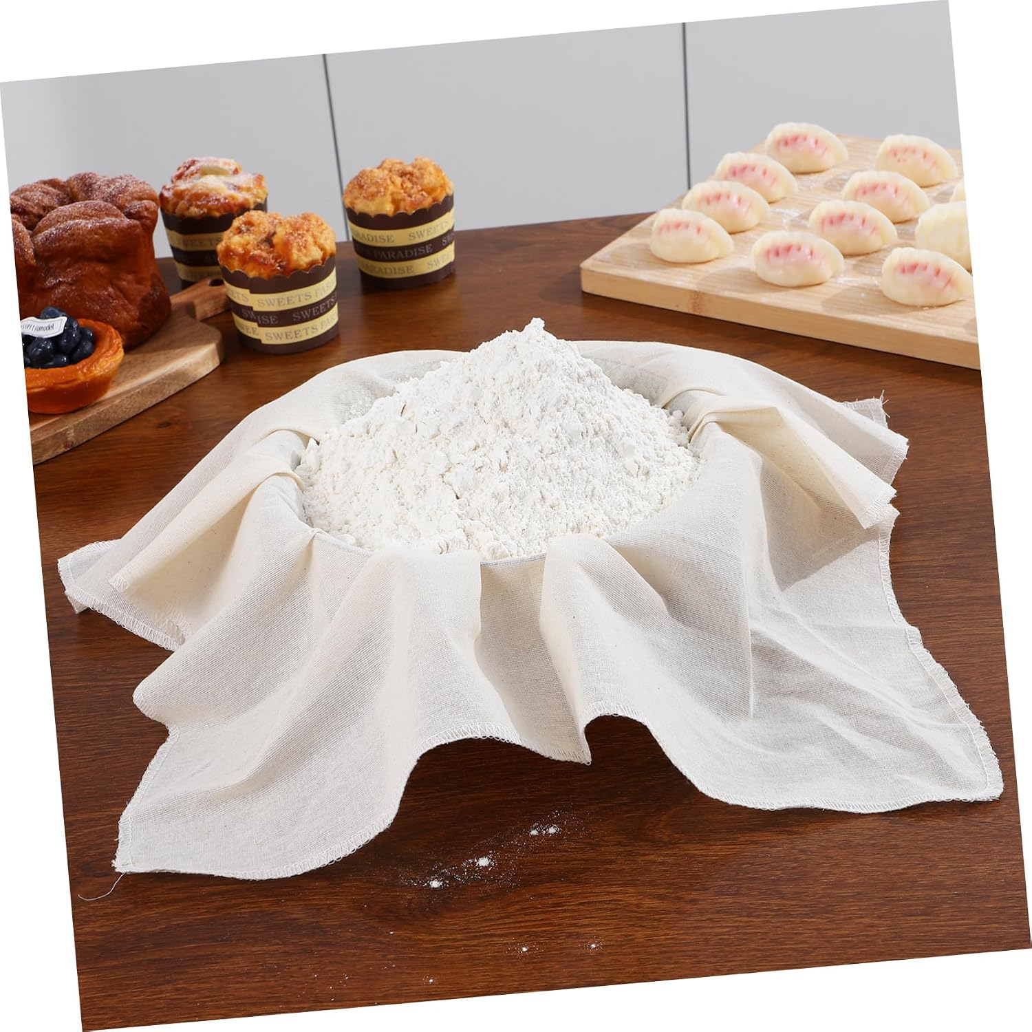 8 Pcs Fine Cheesecloth Straining Cloths, Reusable Gauze for Kitchen Cooking