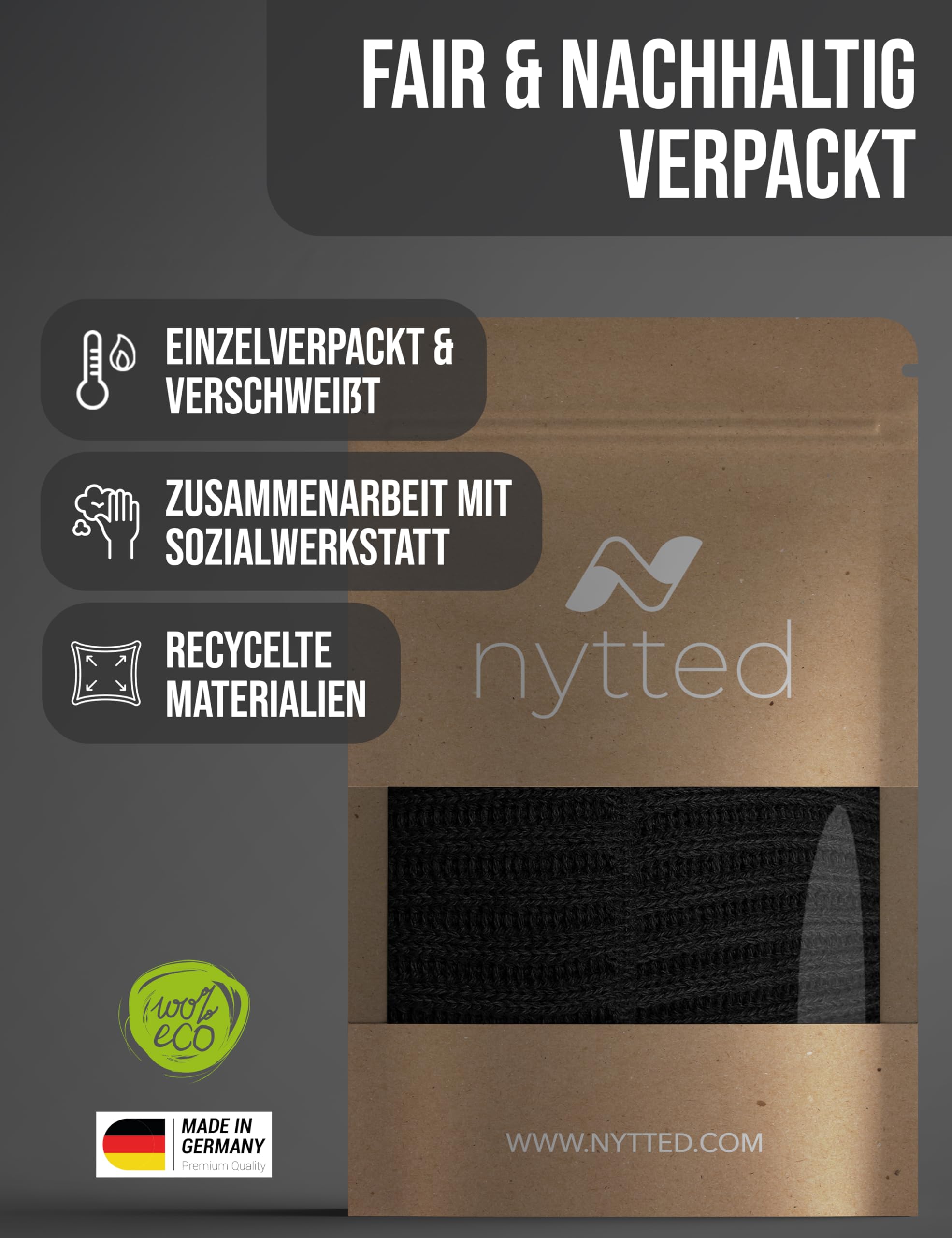 NYTTED® Troyer Mütze Damen & Herren - Made in Germany - Fisherman Beanie aus 100% feinster Schurwolle I Winter Mütze Herren I Troyer Damen Troyer Herren I Fischermütze Herren