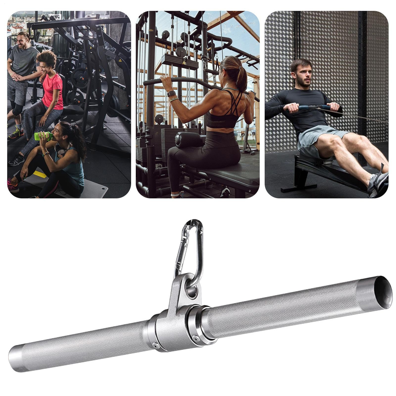 Accesorio para Máquina de Cable | Pull Down Stang Para Entrenamiento | Muscular - Gimnasio de Entrenamiento Muscular para Entusiastas del Fitness, Hombres, Mujeres, Atletas, Instructores, Deportis