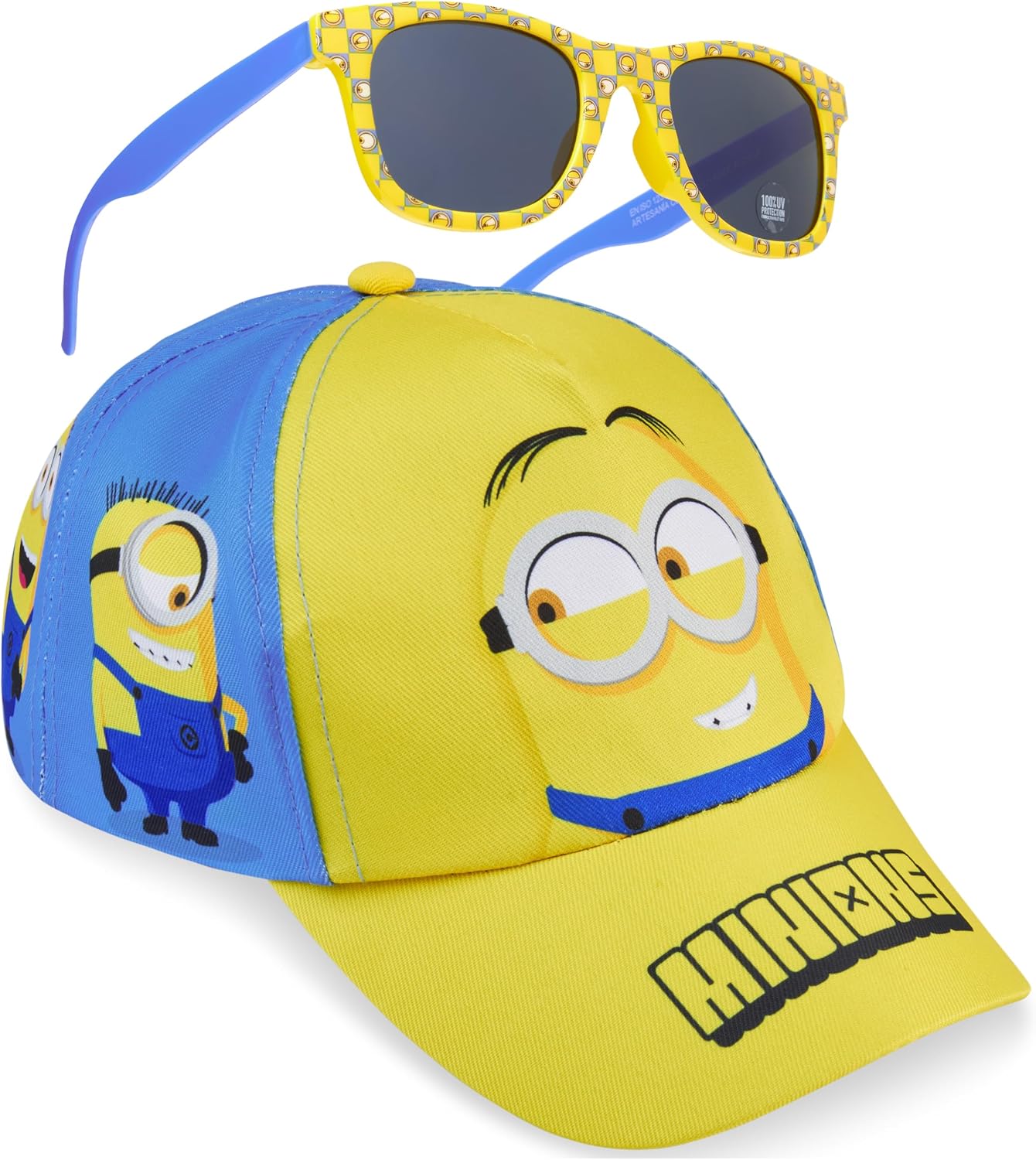 Paw Patrol | Minions Baseball Cap & Sunglasses Set for Boys, UV400 Sun Protection, Sun Hat, Shades, Gifts for Boys