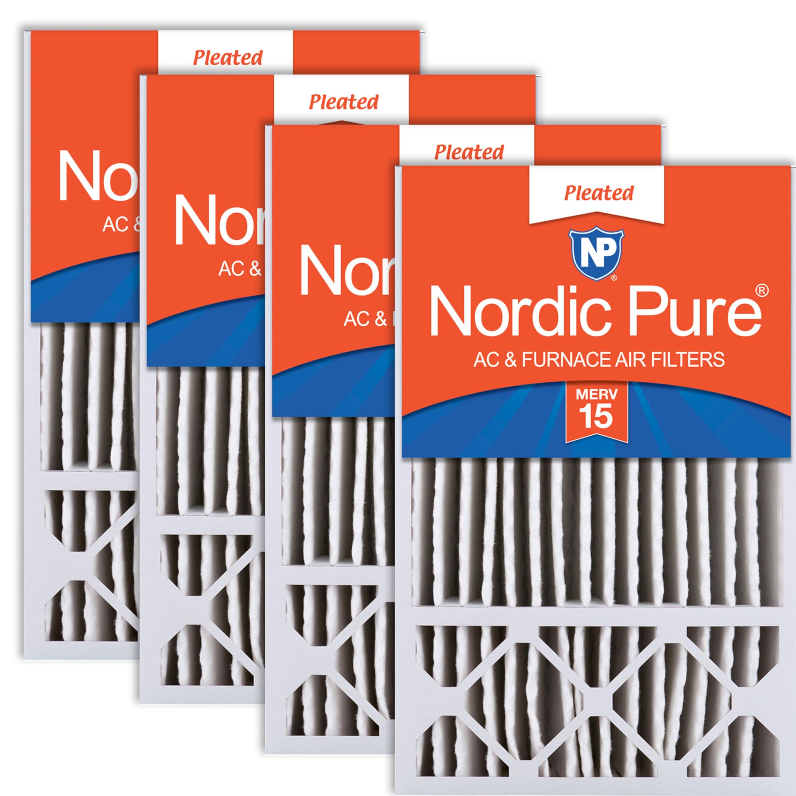 Nordic Pure 16x25x5 Honeywell/Lennox Replacement MERV 15 Air Filters 4 Pack
