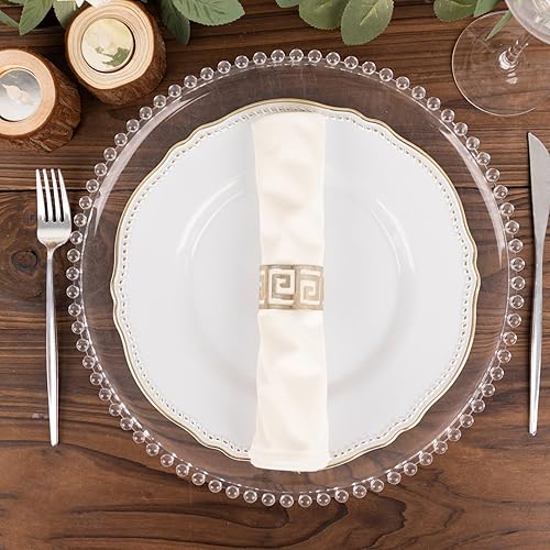 Miniatura 9 de Efavormart - Paquete de 5 servilletas de tela de buceo de primera calidad, sin arrugas, reutilizables, color marfil