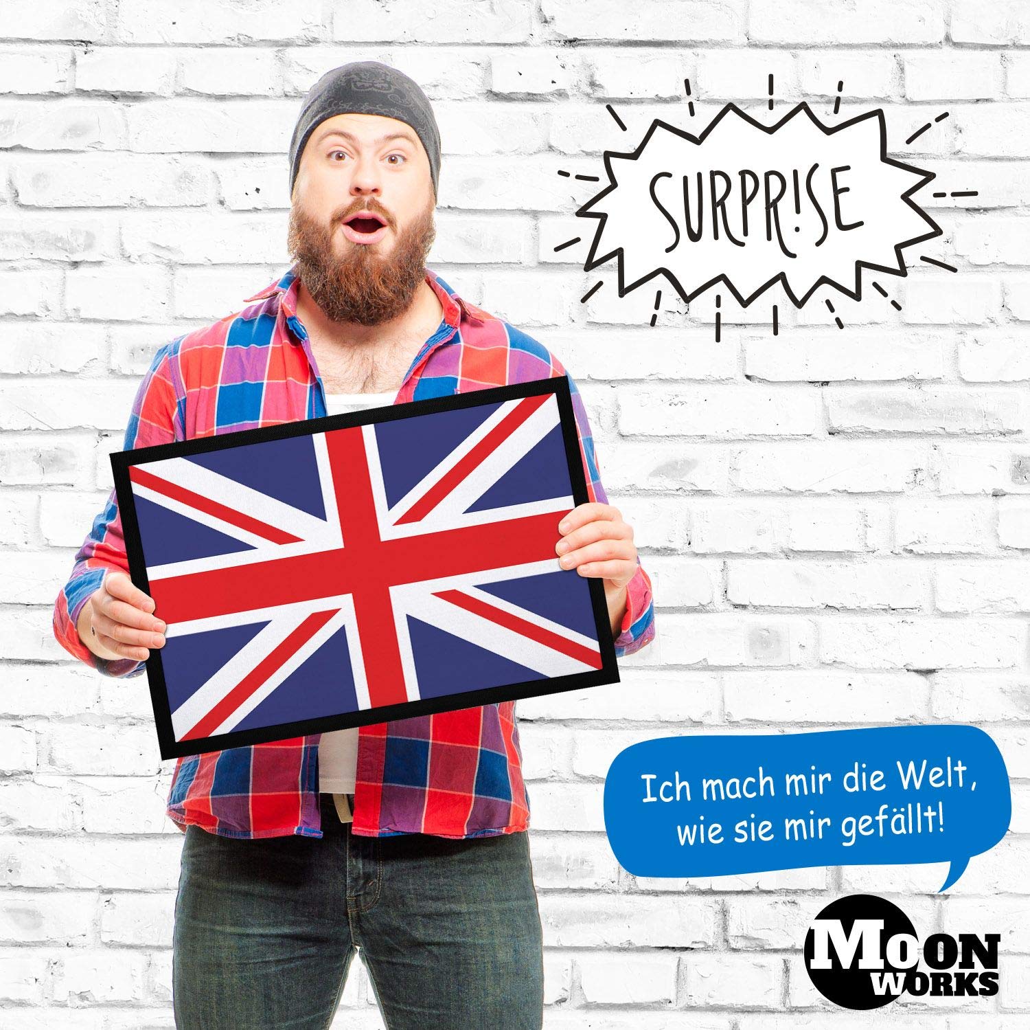 MoonWorks Fußmatte Union Jack – Stylischer, Rutschfester Türvorleger Mit Britischer Flagge