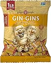 GIN GINS Double Strength Ginger Hard Candy – Natural Ginger Candy by The Ginger People – Individually Wrapped Healthy Candy – Double Strength Flavor – Large 1 lb Bag (16oz) – Pack of 1