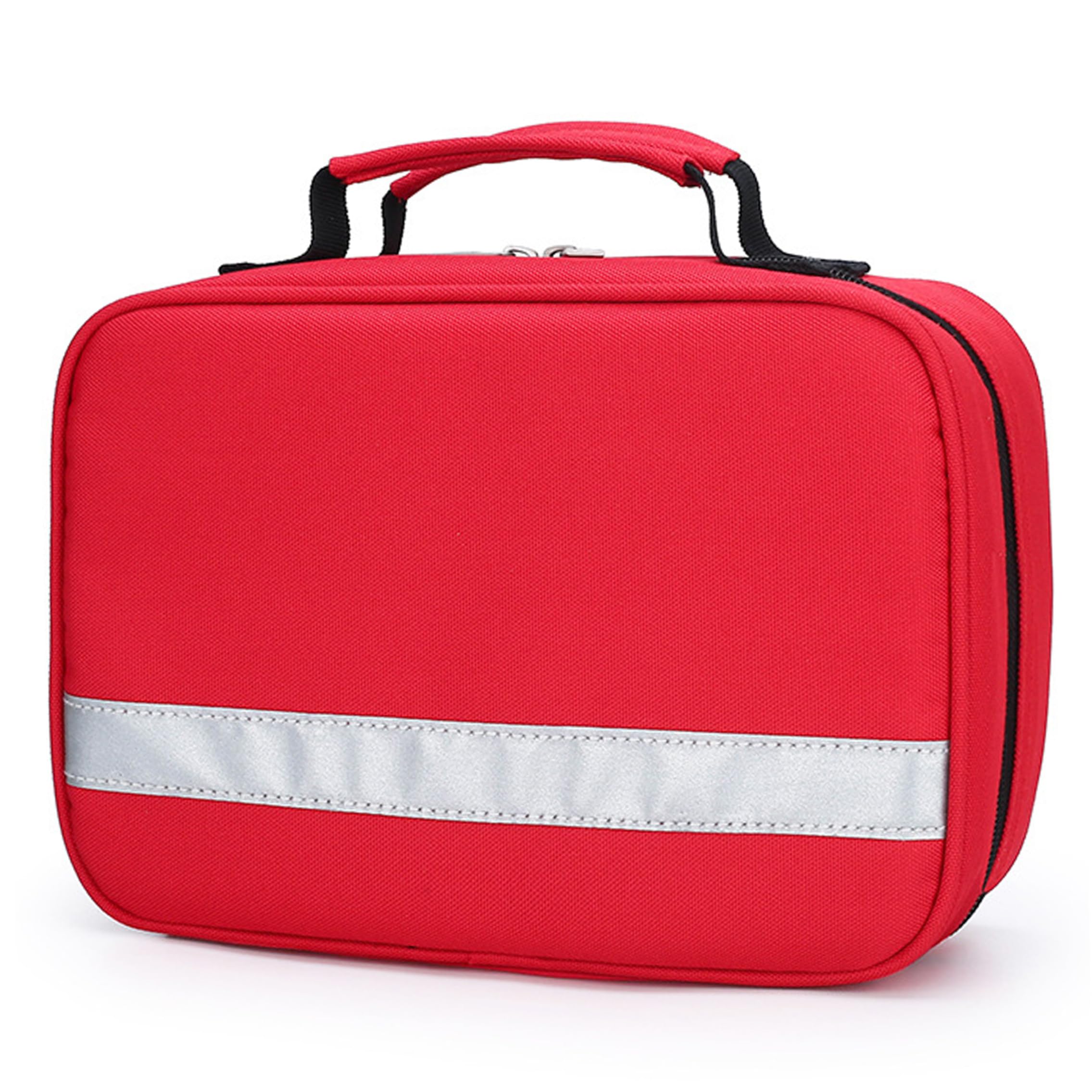 Borsa di pronto soccorso vuota Borsa di pronto soccorso impermeabile isolata Vuota con maniglia di emergenza con cerniera per casa, auto, ufficio, viaggi, rosso