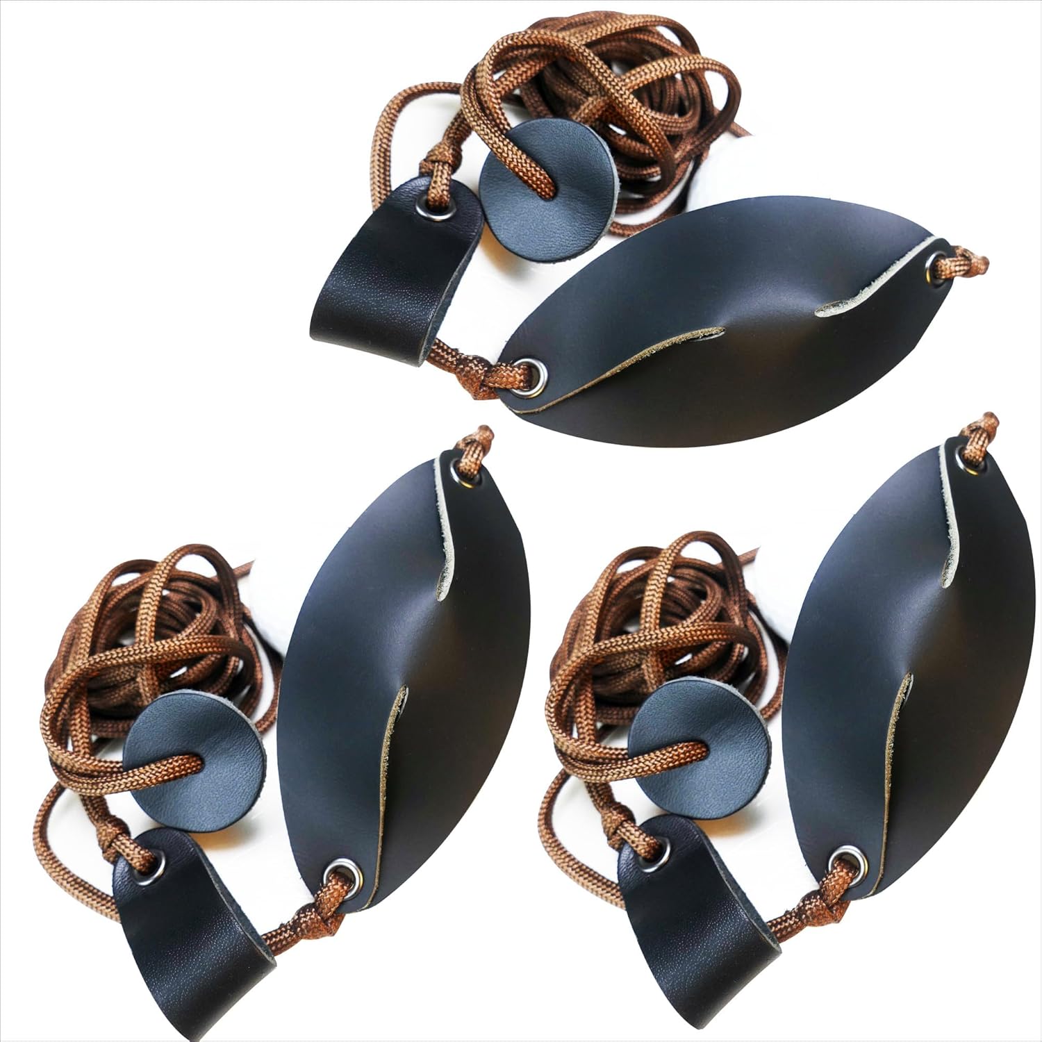 Shepherd Sling Handmade Leather Throwing Old-Fashioned Slingshot Rock Sling Dog Ball Launcher Ball Thrower Dog Tennis Ball Launcher