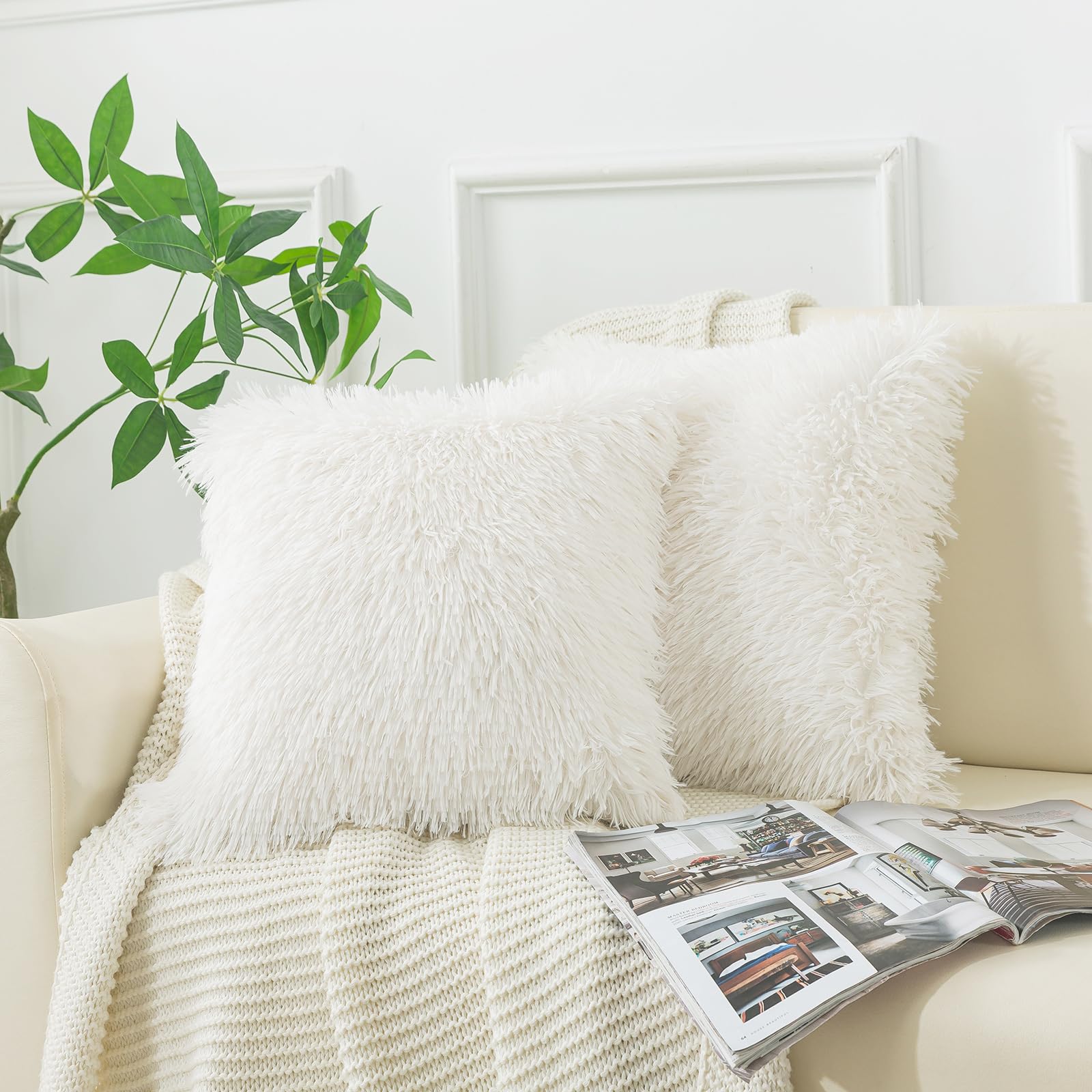 ZTYROLJ 2er Set Kissenbezug 45x45 cm,Microfiber Ultra Weich Kissenbezug mit Reißverschluss, Atmungsaktiv Resistent Kissenbezug 45x45 für Bettwäsche Sofa